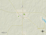 Political Map of Seminole, OK Posters