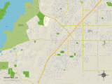 Political Map of Cedar Hill, TX Posters