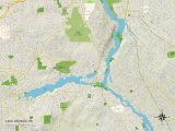 Political Map of Lake Oswego, OR Prints