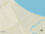 Political Map of Bacliff, TX Poster