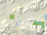 Political Map of Sutherlin, OR Prints
