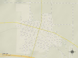 Political Map of Vian, OK Print