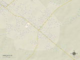 Political Map of Varnville, SC Print