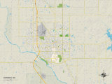 Political Map of Norman, OK Posters