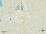 Political Map of Stillwater, OK Posters