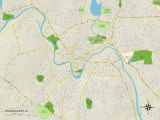 Political Map of Woonsocket, RI Pósters Political Map of Woonsocket, RI Pósters