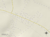 Political Map of Robesonia, PA Prints