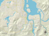 Political Map of Coos Bay, OR Poster