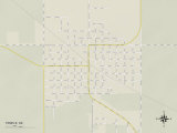 Political Map of Temple, OK Posters