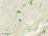 Political Map of East Stroudsburg, PA Posters