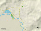 Political Map of Coquille, OR Posters