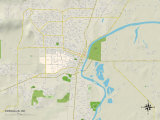 Political Map of Corvallis, OR Posters