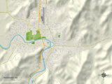 Political Map of Roseburg, OR Prints