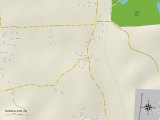 Political Map of Russellton, PA Print