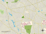 Political Map of North Providence, RI Posters