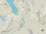 Political Map of Klamath Falls, OR Poster
