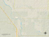Political Map of Slaughterville, OK Posters