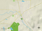Political Map of Silverton, OR Prints