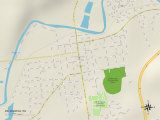 Political Map of Zelienople, PA Prints
