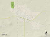 Political Map of Stigler, OK Print