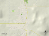 Political Map of Stilwell, OK Poster