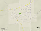 Political Map of Wister, OK Prints