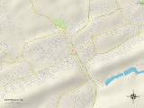 Political Map of Pottsville, PA Prints