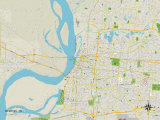 Political Map of Memphis, TN Prints