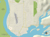 Political Map of Florence, OR Poster