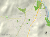 Political Map of Cottage Grove, OR Prints