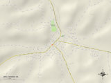 Political Map of Wellsboro, PA Prints