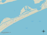 Political Map of Bolivar Peninsula, TX Posters
