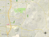 Political Map of Happy Valley, OR Posters