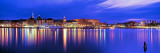 Buildings at the Waterfront Lit Up at Dusk, Stockholm, Sweden Photographic Print by Panoramic Images 