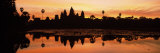 Silhouette of a Temple, Angkor Wat, Angkor, Cambodia Impressão fotográfica por Panoramic Images