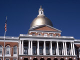 Facade of Government Building, Massachusetts State Capitol, Boston, Suffolk County, Massachusetts Photographic Print