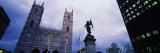 Paul Chomedey's Statue with Church in Back, Notre Dame Basilica, Montreal, Quebec, Canada Fotografie-Druck von Panoramic Images 