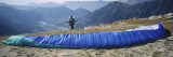 Paraglider Preparing to Start, Mont Blanc, Chamonix, Haute-Savoie, Rhone-Alpes, France Photographic Print by Panoramic Images 