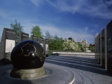World War II Memorial with Black Granite Globe, Bicentennial Mall State Park, Nashville Photographic Print