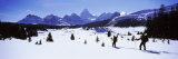 Two People Skiing, Mt Assiniboine, Mt Assiniboine Provincial Park, British Columbia, Canada Fotografie-Druck von Panoramic Images 