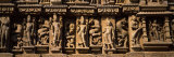 Sculptures on Wall of Temple, Khajuraho Temple, Chhatarpur District, Madhya Pradesh, India Photographic Print by Panoramic Images 