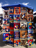 Pillow Covers for Sale at a Handicraft Market, Otavalo, Imbabura Province, Ecuador Fotografie-Druck