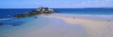 Beach with a Fort in the Background, St-Malo, Brittany, France Photographic Print by Panoramic Images 