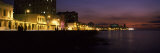 Buildings Lit Up at the Waterfront, Malecon Avenue, Havana, Cuba Photographic Print by Panoramic Images 
