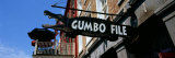 Signboard Outside of Restaurant, Gumbo File Restaurant, French Market, New Orleans, Louisiana Lámina fotográfica por Panoramic Images