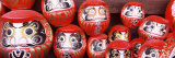 Statues of Daruma in a Temple, Shorinzan Daruma-Ji, Takasaki, Gunma Prefecture, Honshu, Japan Fotografie-Druck von Panoramic Images 
