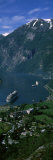 View of a Town at the Coast, Geiranger Fjord, Geiranger, More Og Romsdal, Norway Photographic Print by Panoramic Images 