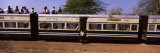 People Traveling on the Roof of a Train, Gwalior, Madhya Pradesh, India Fotografie-Druck von Panoramic Images 