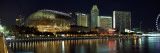 Concert Hall at the Waterfront, Esplanade Theater, the Singapore Flyer, Singapore River, Singapore Lámina fotográfica por Panoramic Images