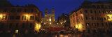Buildings Lit Up at Night in a City, Spanish Steps, Trinita Dei Monti, Rome, Italy Photographic Print by Panoramic Images 